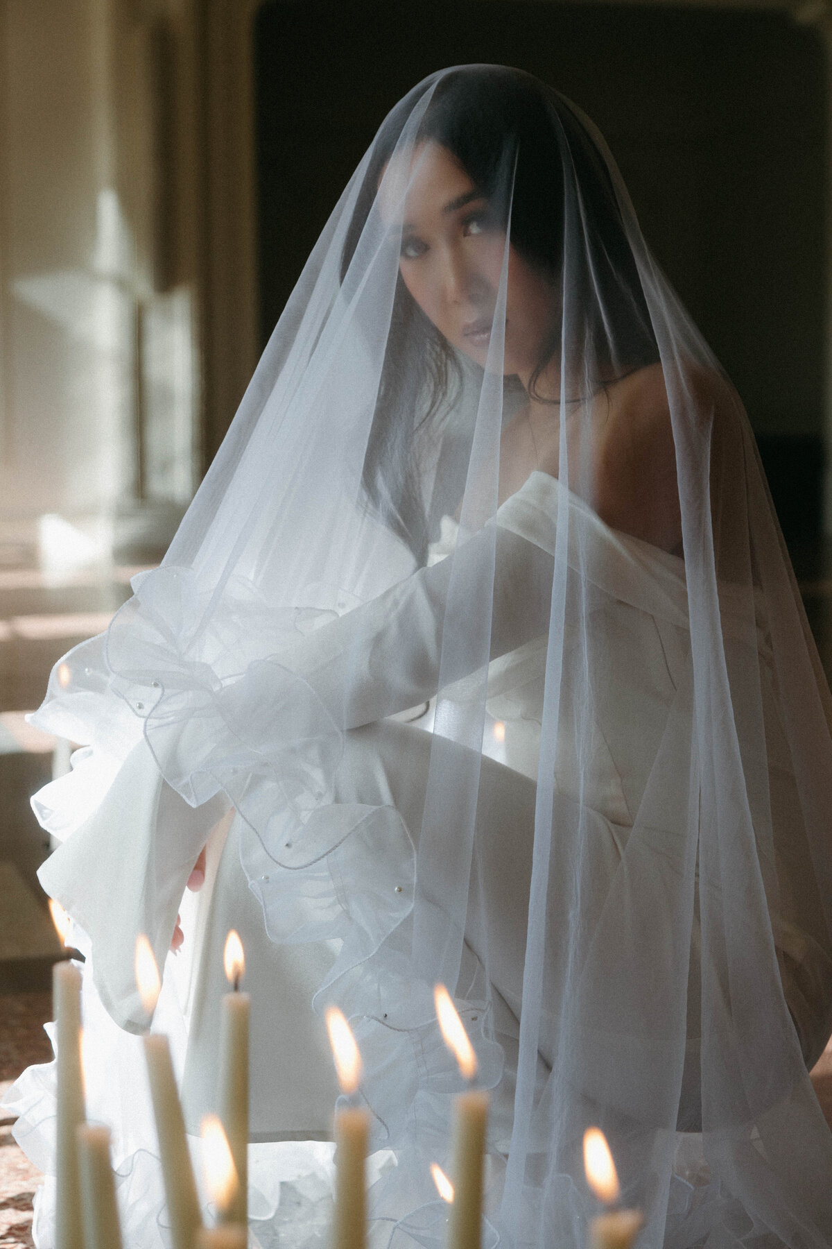 Beverly Hills wedding photographer, New York wedding photographer, moody editorial bridals 