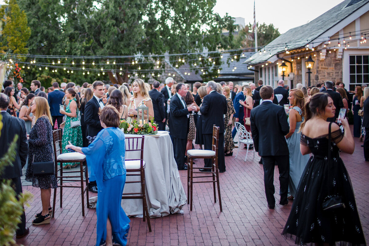 Cocktails on Terrace at Piedmont Driving Club Wedding