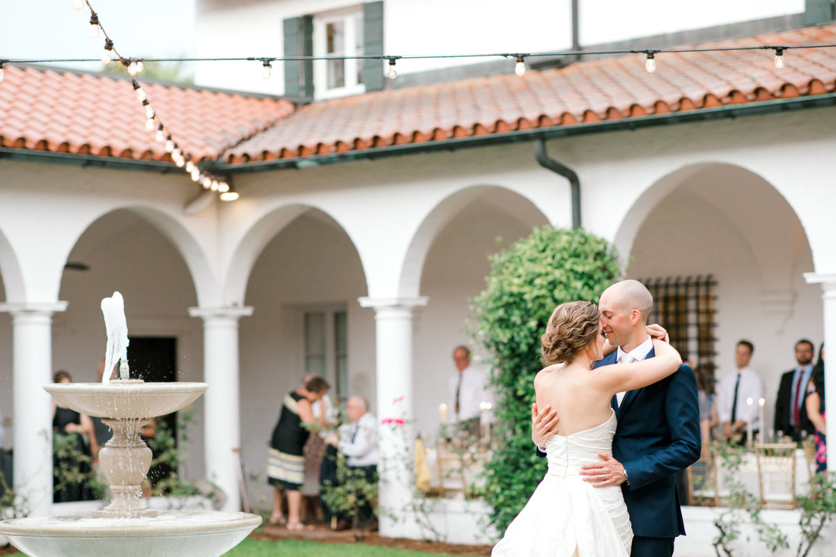 First dance in courtyard of Crane Cottage