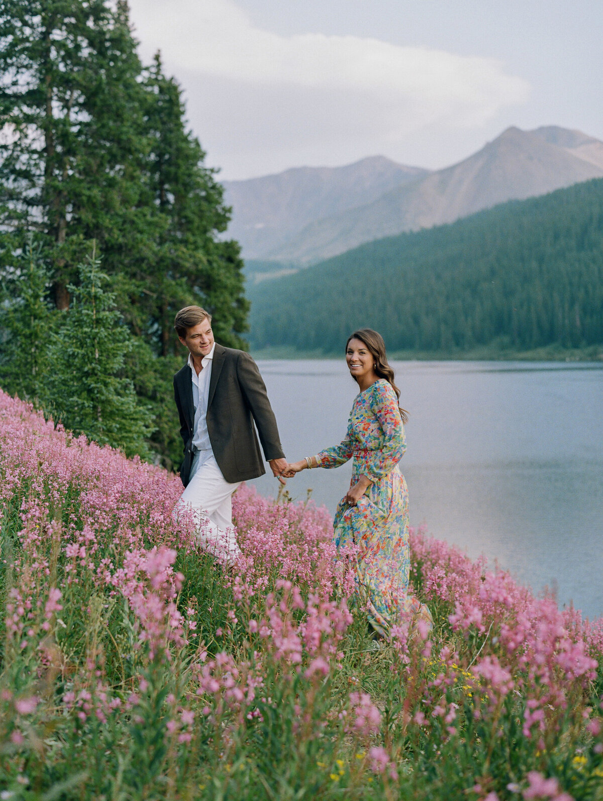 20 Wildflower Mountain Engagement Photography