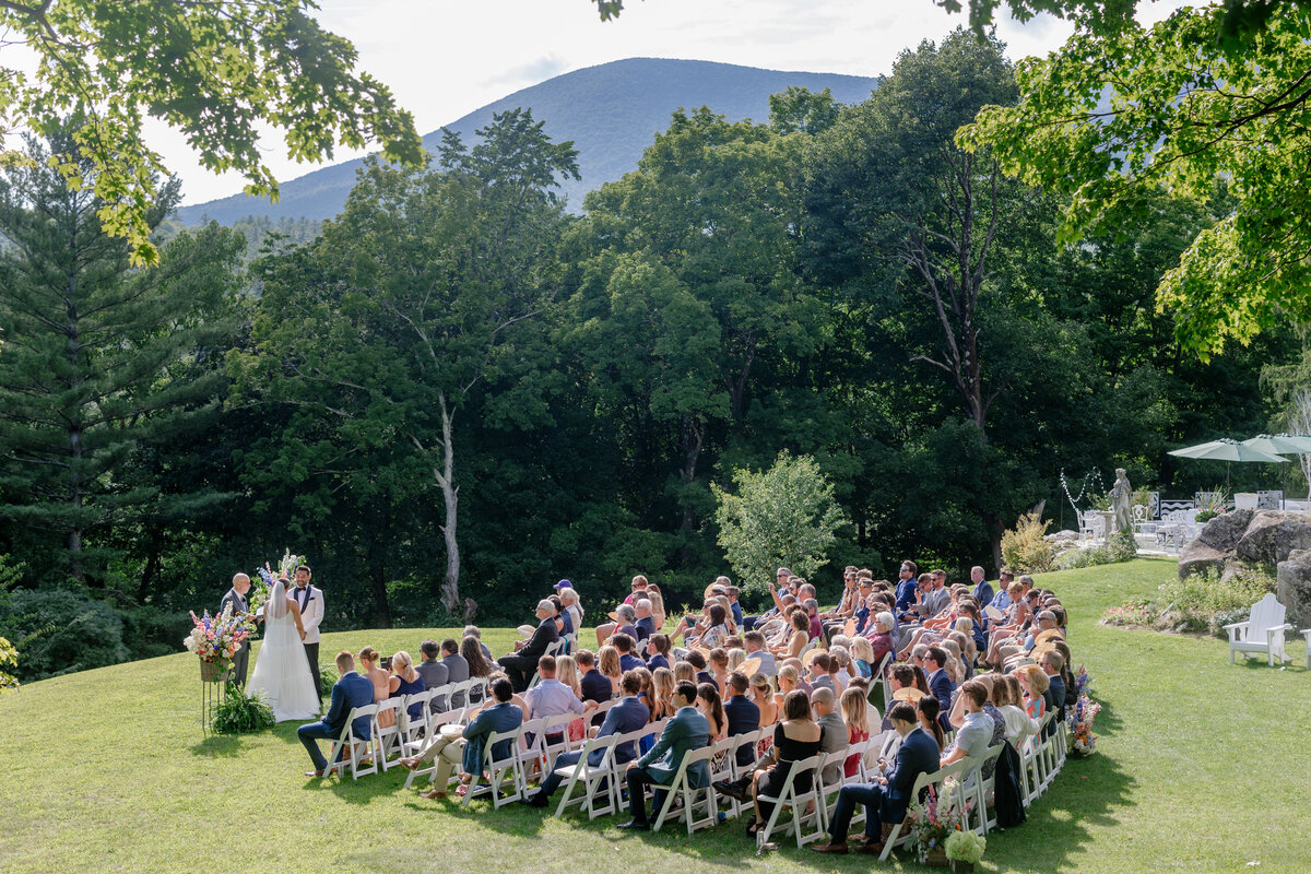 Vermont wedding ceremony in the mountains 