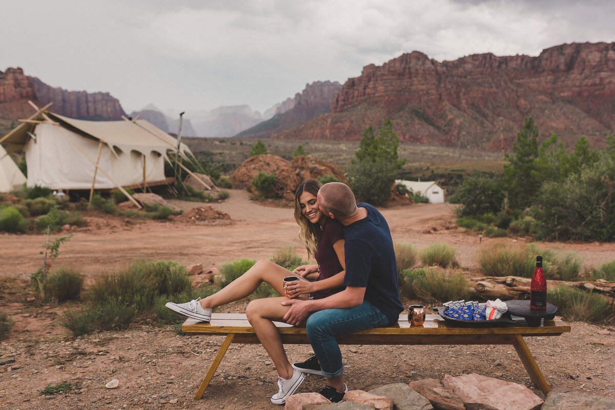 Under Canvas Zion Destination Engagement Photos | Taylor Made Photography