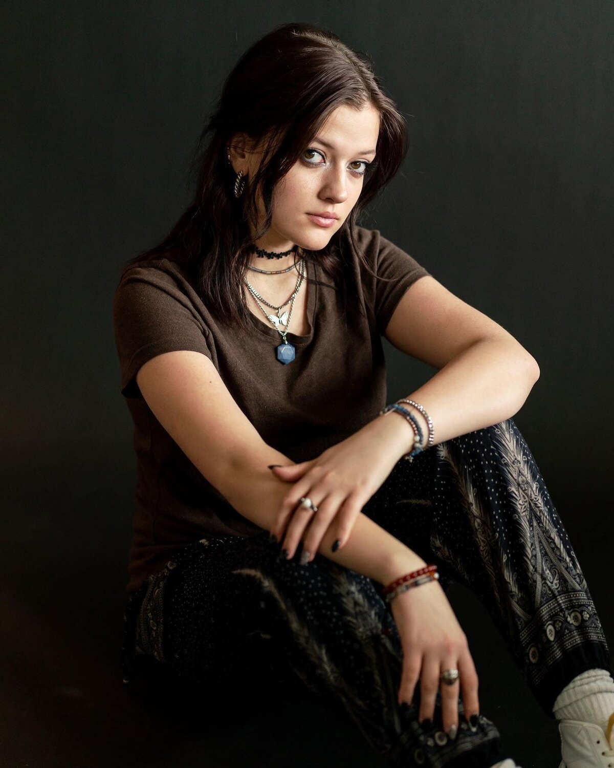 Studio portrait of Austin Texas senior girl.