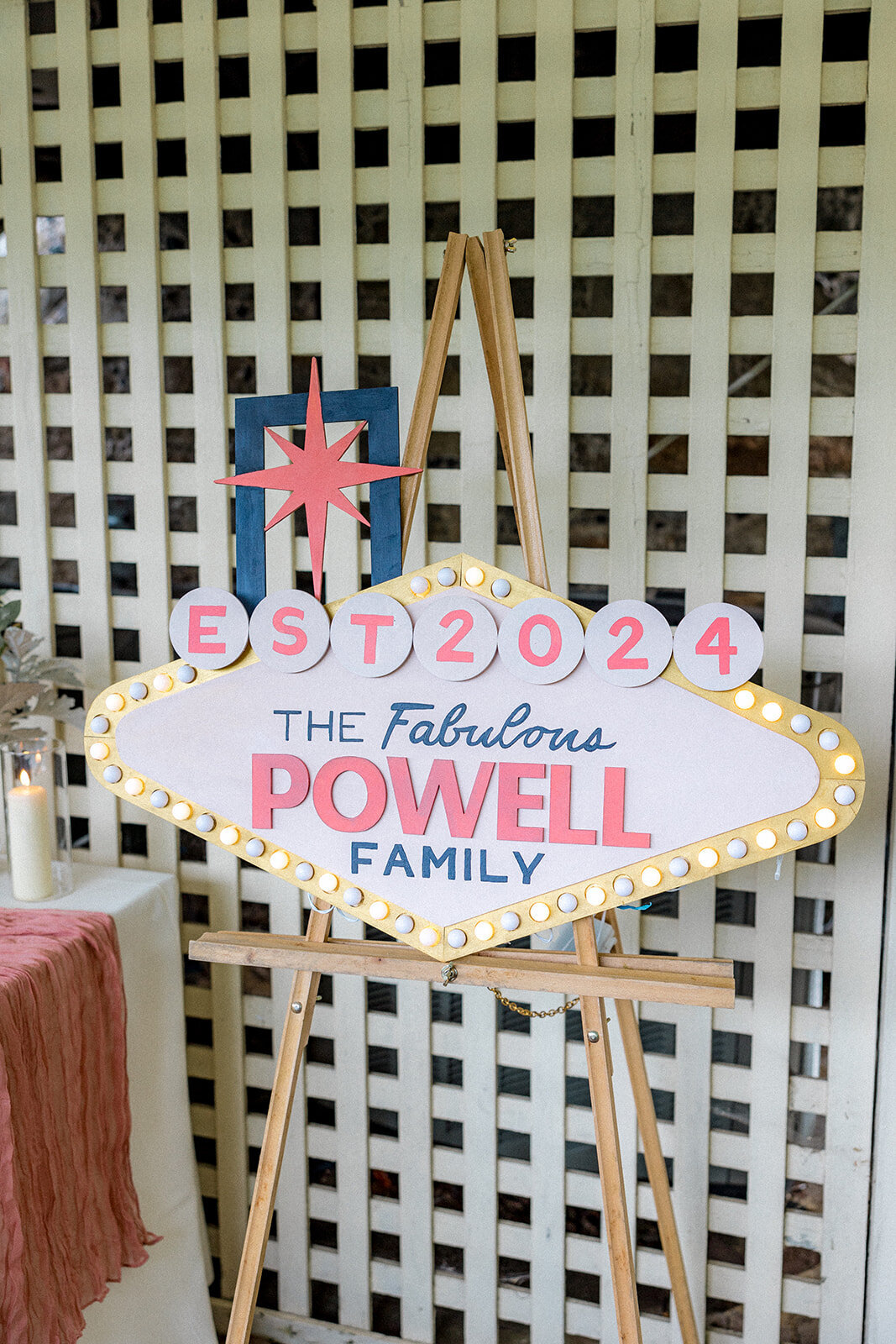 Las Vegas inspired wedding sign