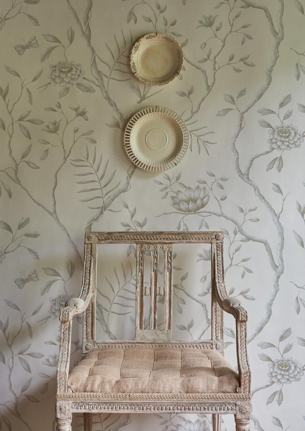 JASPER PEONY Eucalyptus Wallpaper - Lewis and Wood