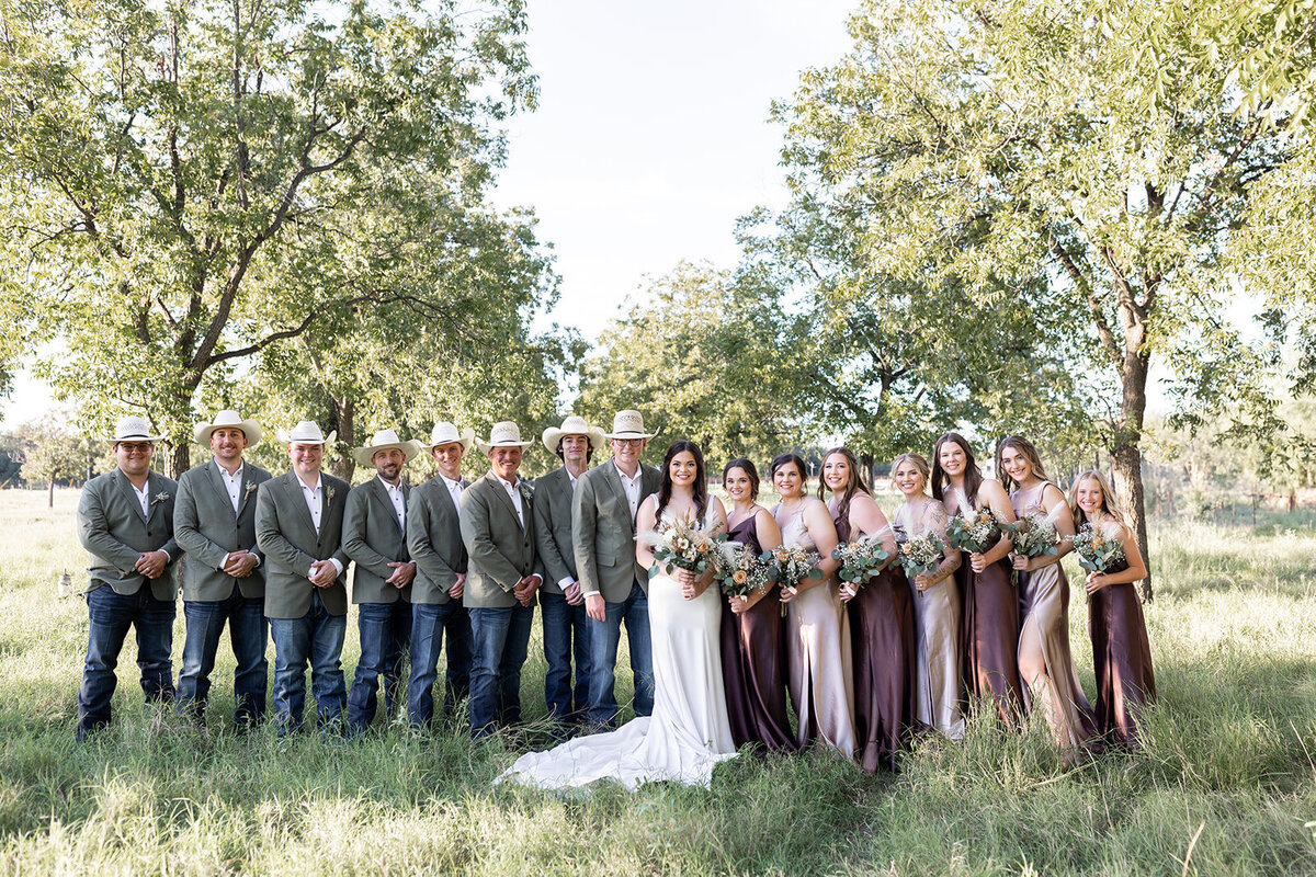 wedding party college station wedding