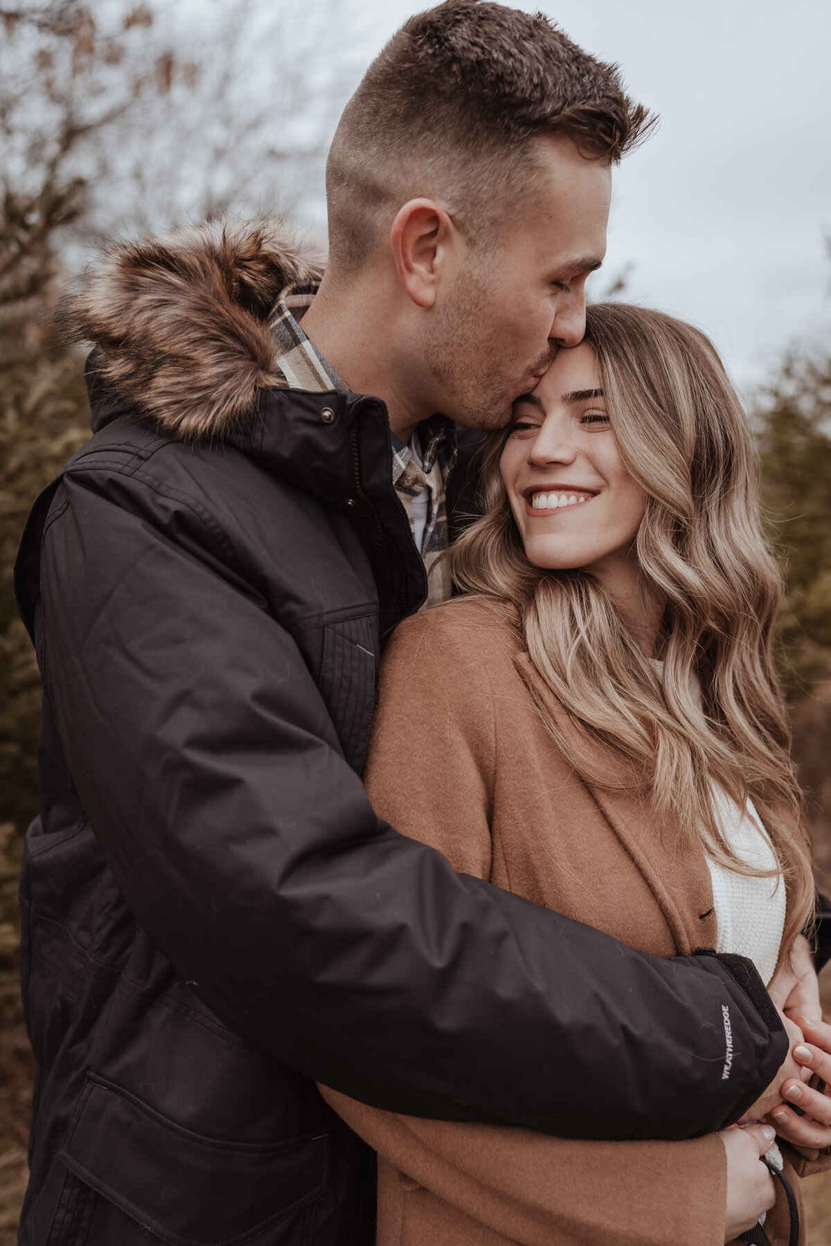 Couple embracing