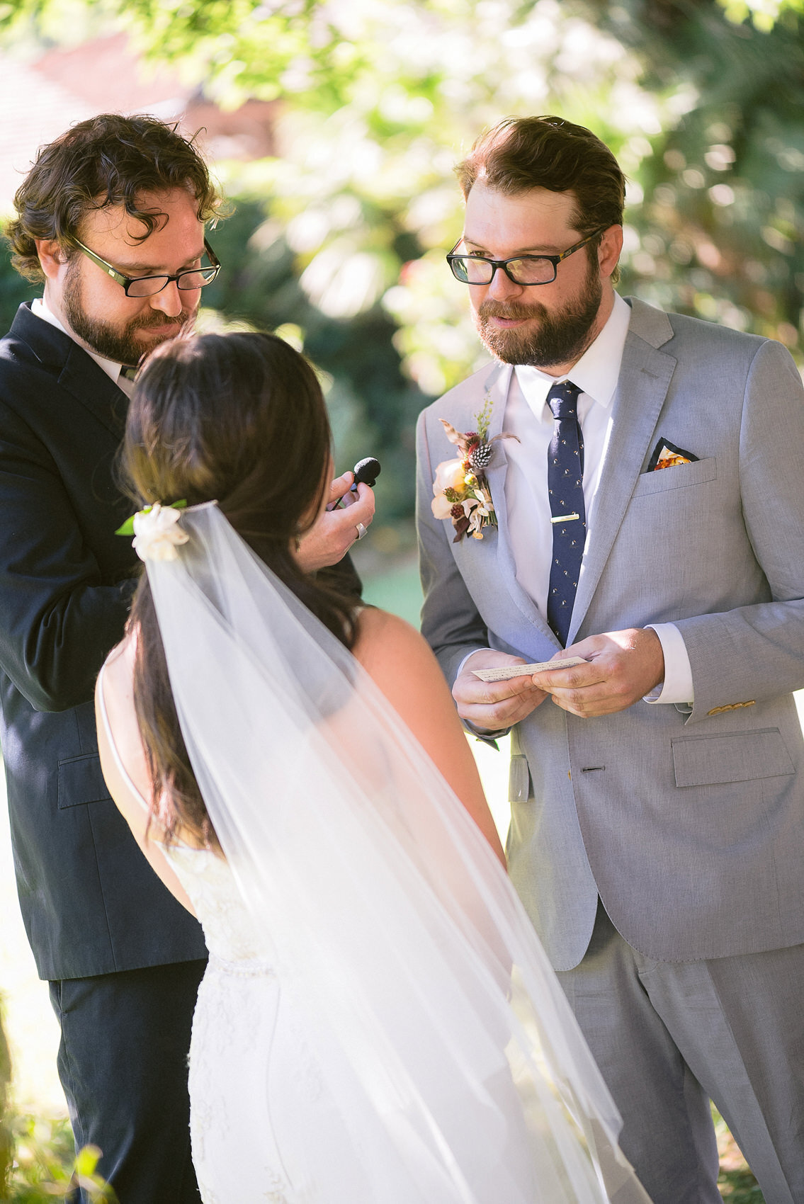 Wedding Ceremony moments at the Capitol Park in Sacramento, California