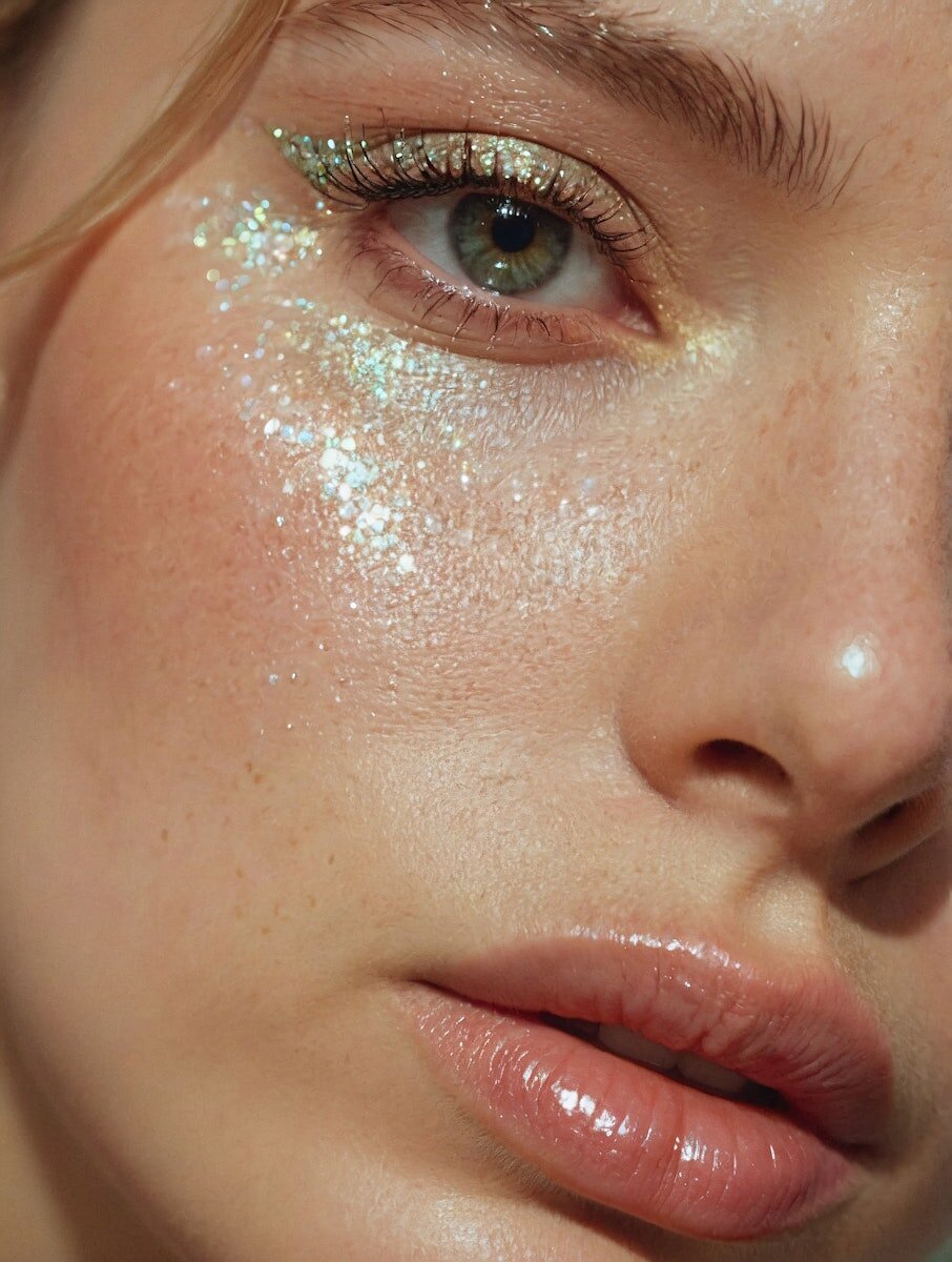 Glitter Makeup Close-Up