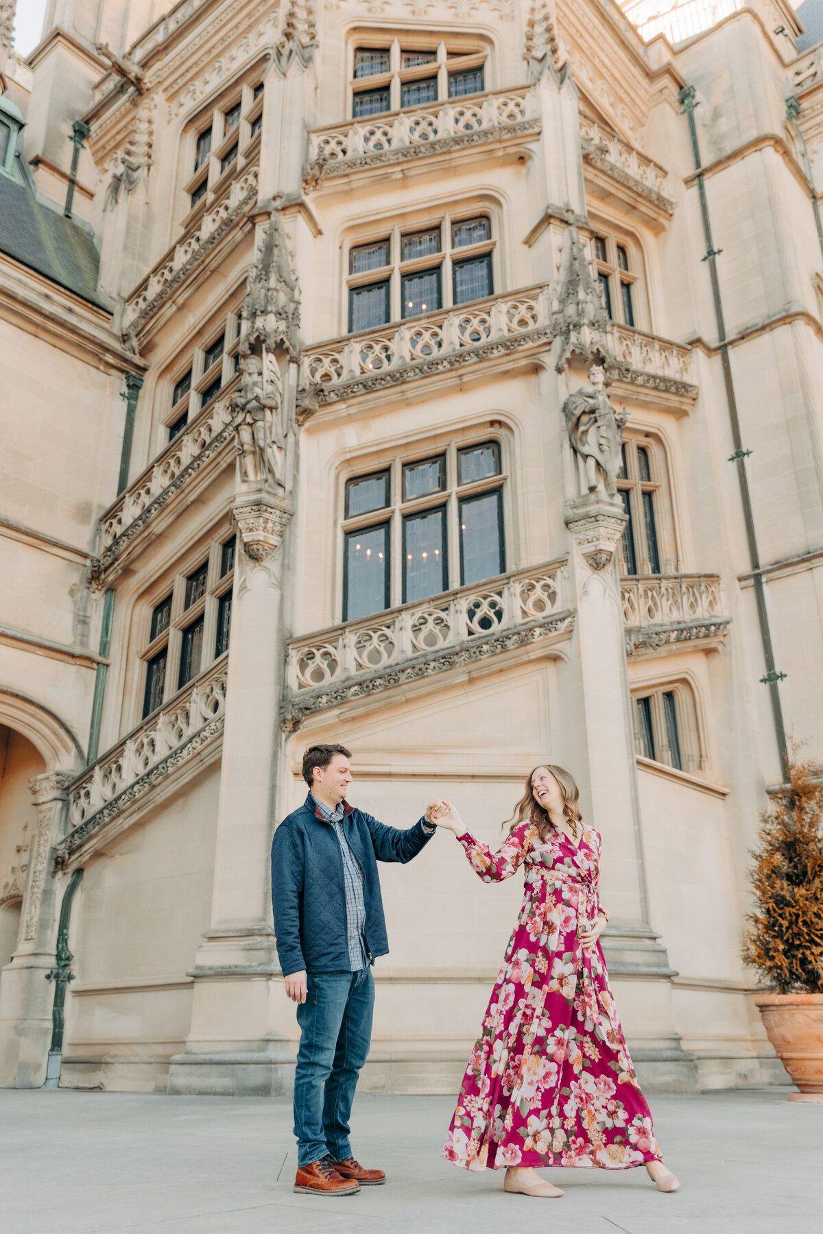 Biltmore Estate Maternity photo session photographed by Asheville Maternity and Newborn Photographer Rachel Marie Photography