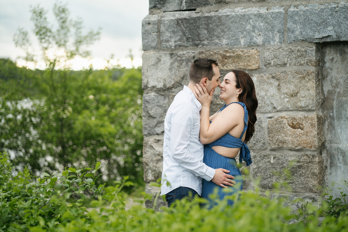 Timeless engagement photos at the historic Old Stone Church in Boylston, MA. Capture your love with a stunning scenic and rustic backdrop.