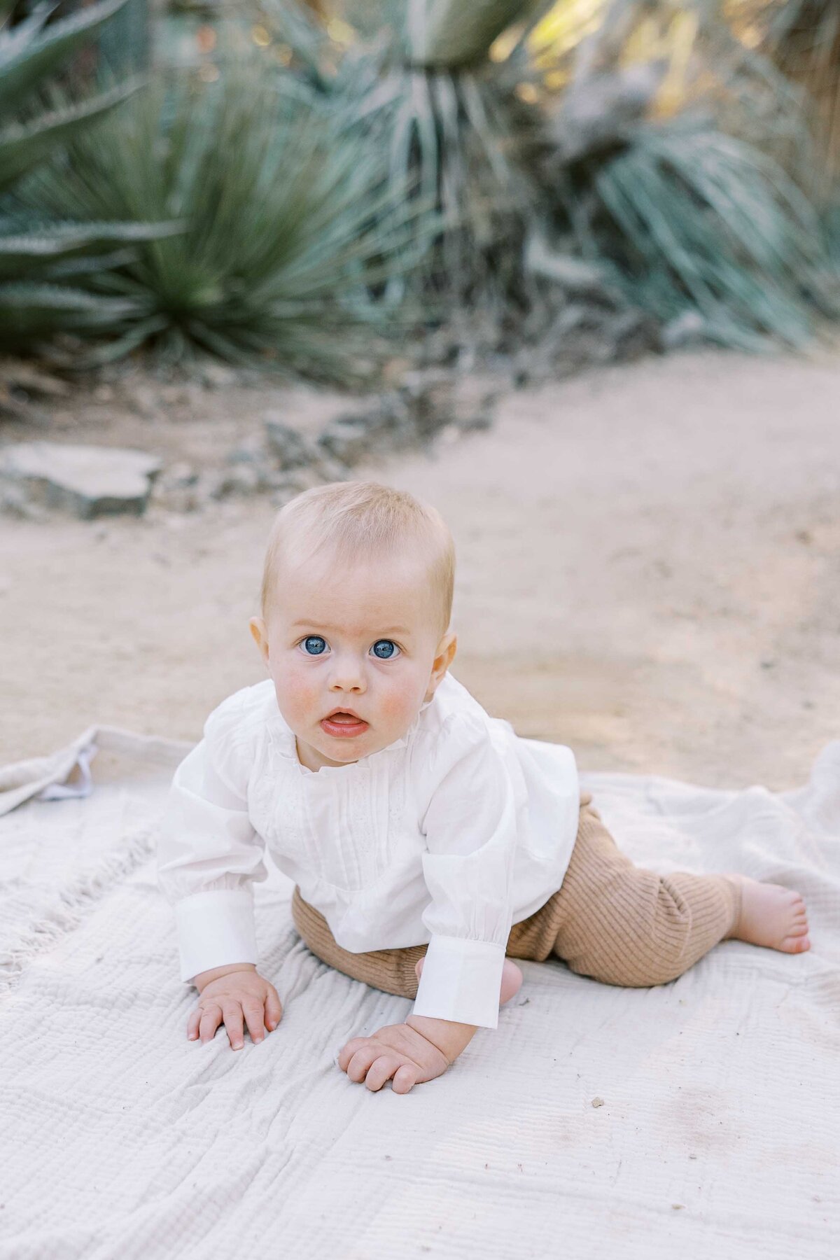 baby girl crawling