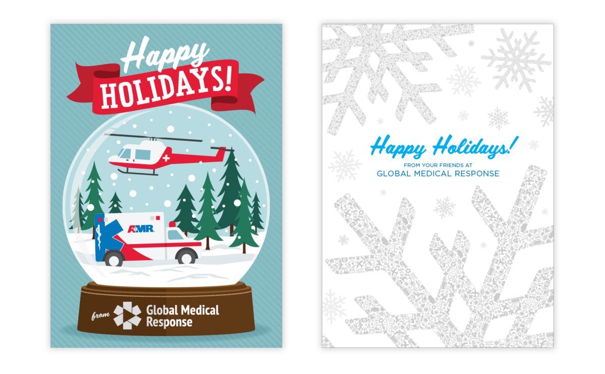 Global Medical Response | Holiday Cards | Graphic Designer | Van Curen Creative