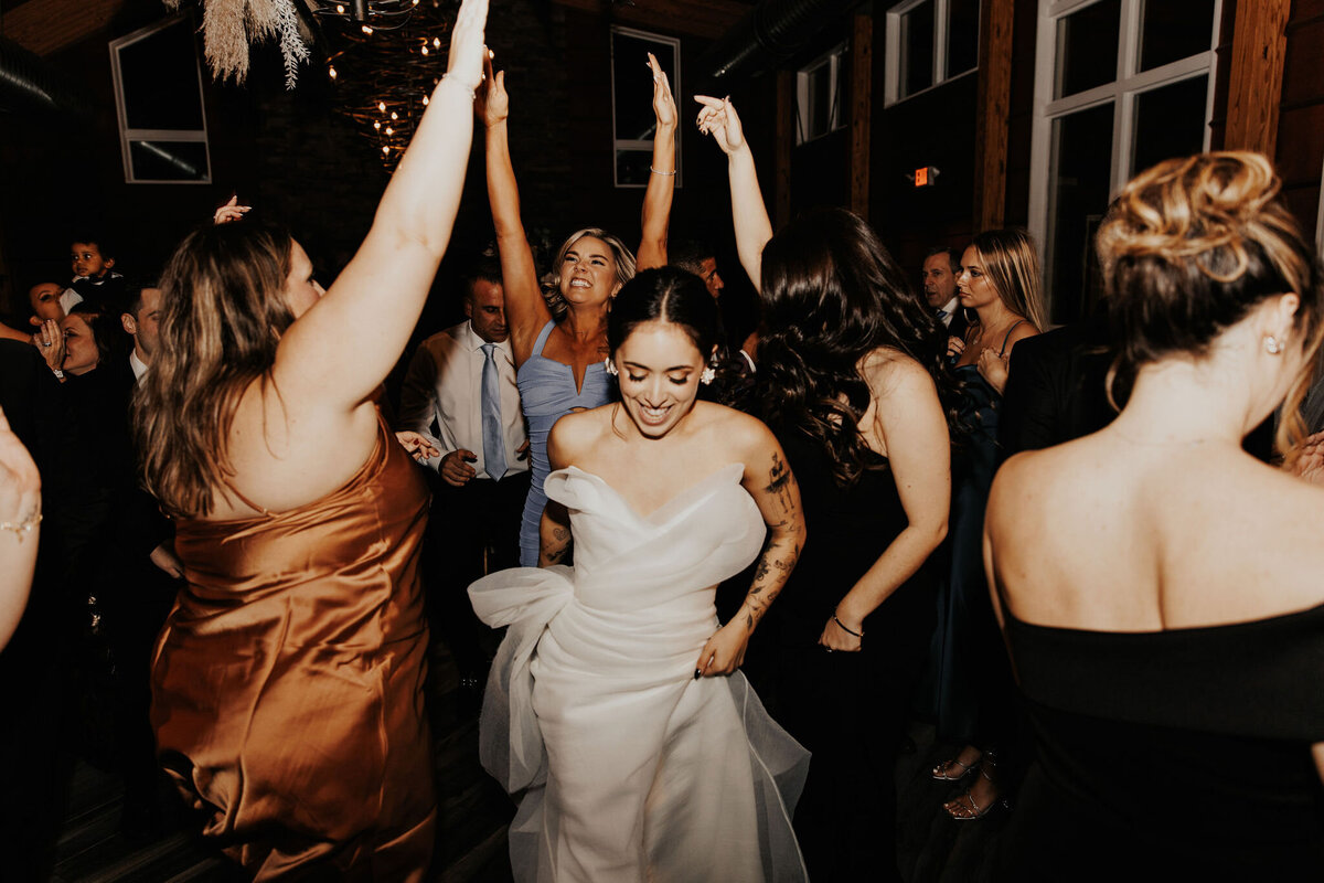 Packed dance floor at this New Jersey wedding venue.

