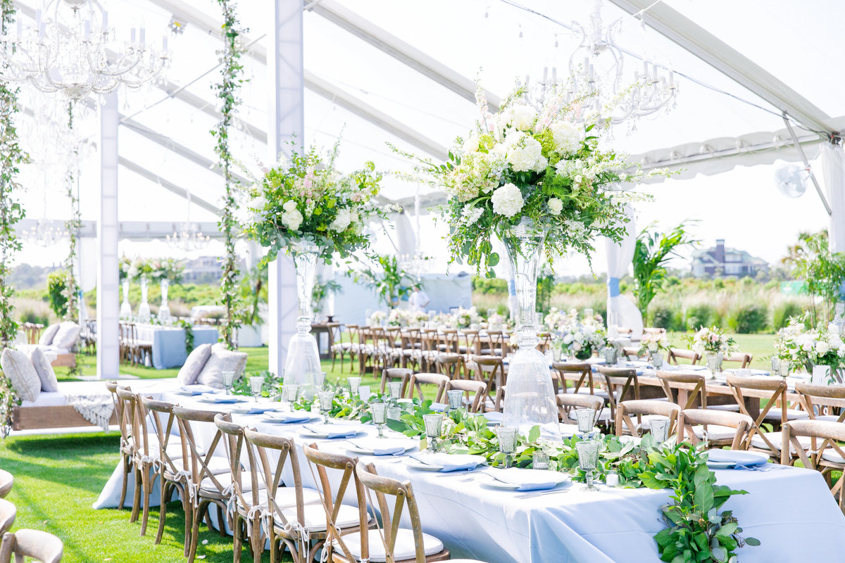Reception space for a Kiawah Island wedding