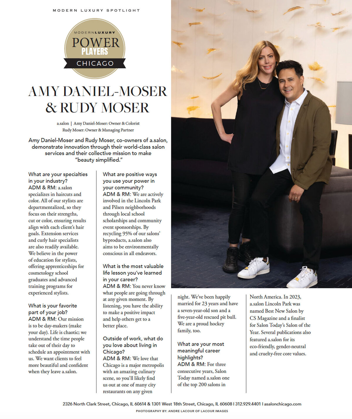 Power Players editorial design for LaCour Images