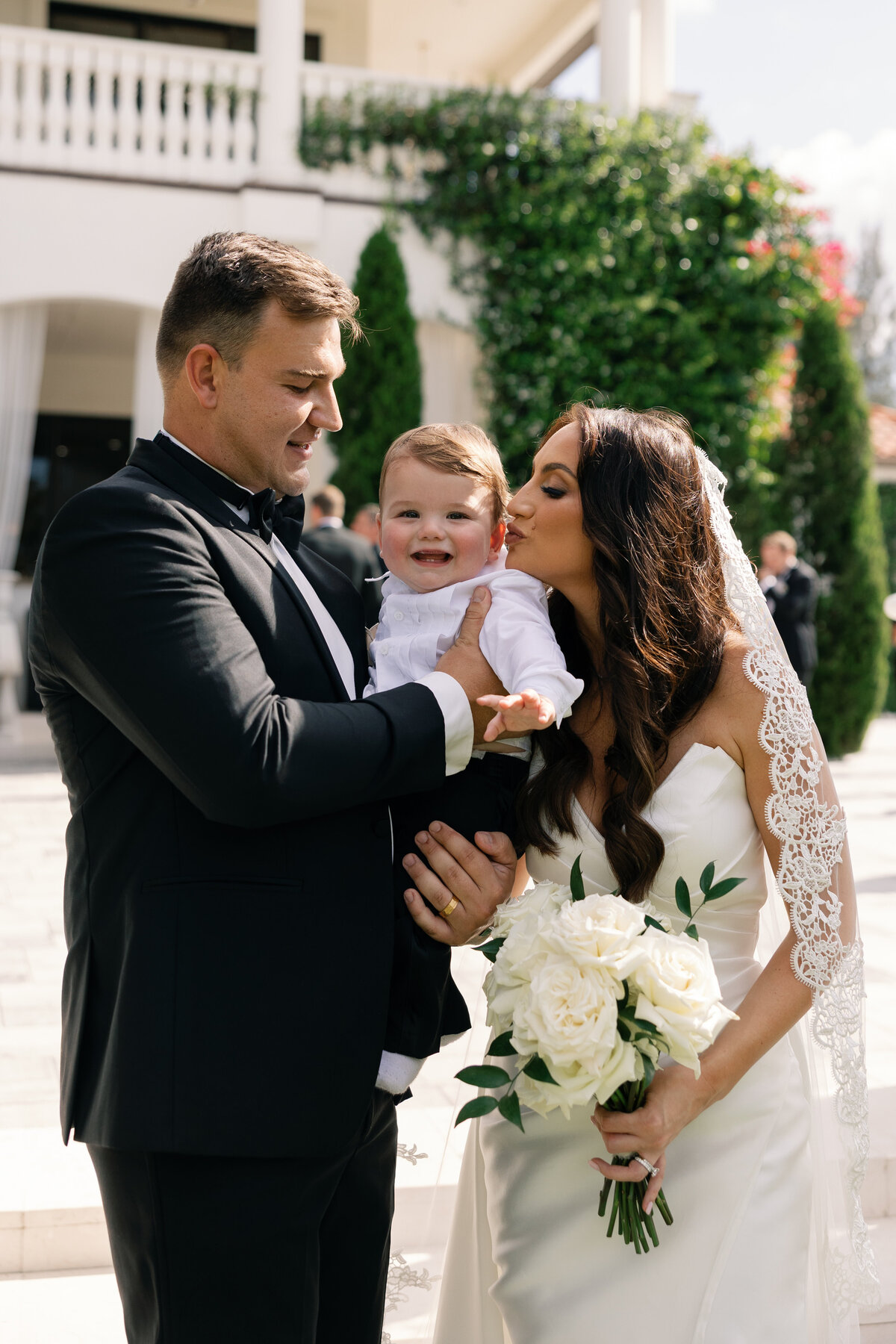 family portrait at La Casa Toscana Wedding Venue Fort Myers Florida
