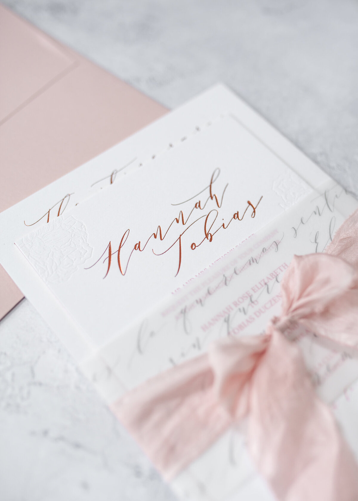 white-olive-luxury-bespoke-rose-gold-foil-letterpress-blind-deboss-blush-calligraphy-vellum-spanish-silk-ribbon-wax-seal-wedding-invitation-suite-7