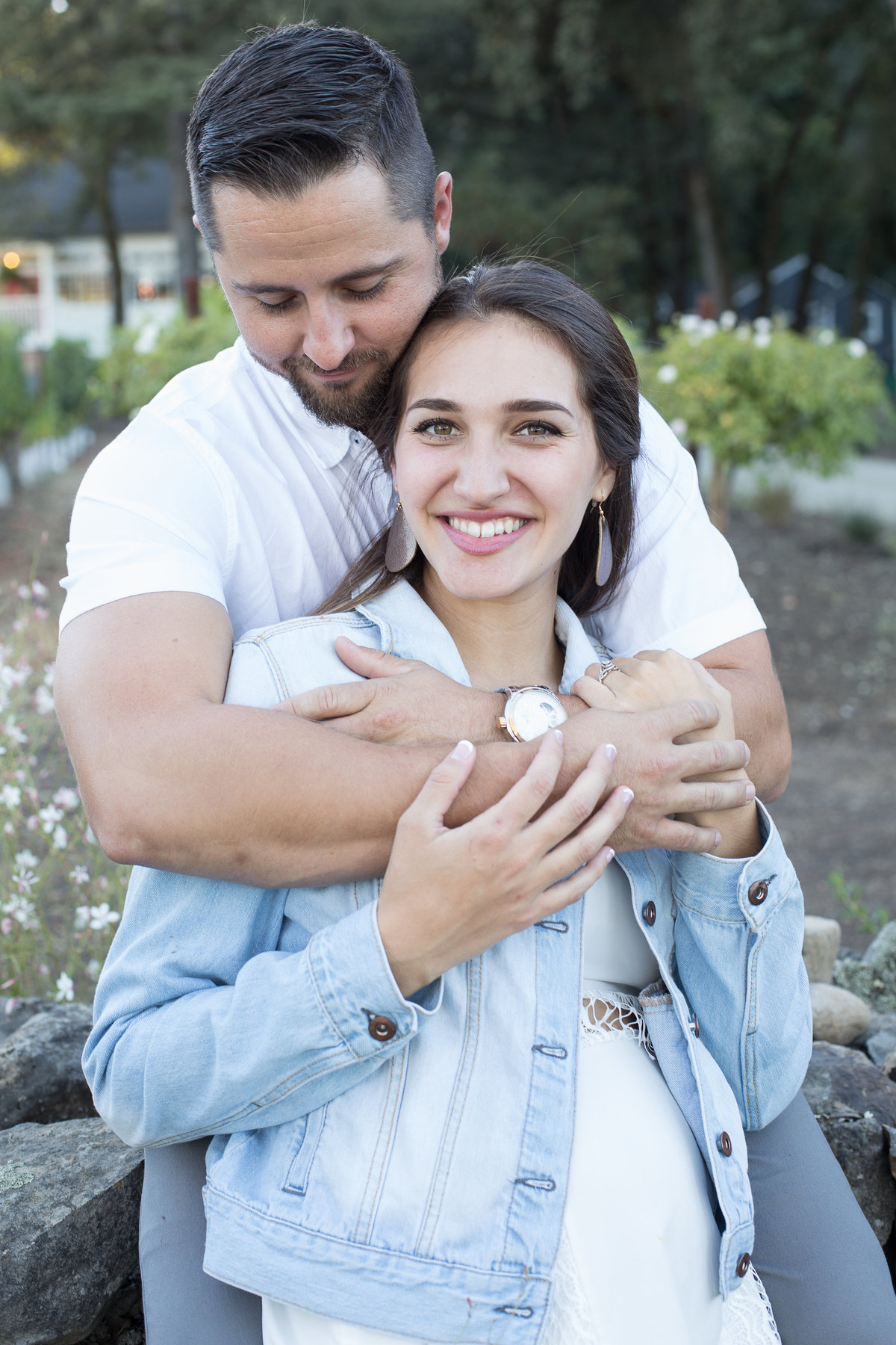 wine country engagement shoot