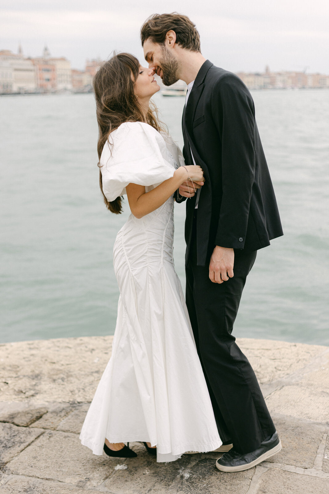 engaged couple in Venice, Italy