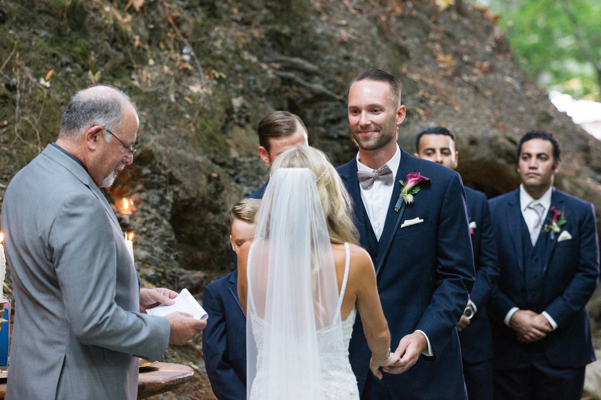 Saratoga springs wedding ceremony redwoods