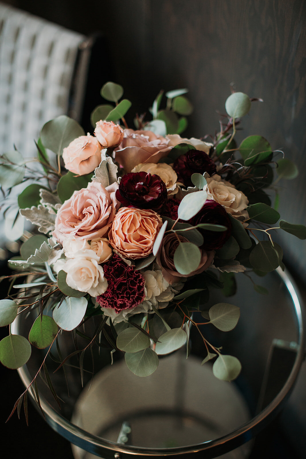 dark and moody bridal bouquet