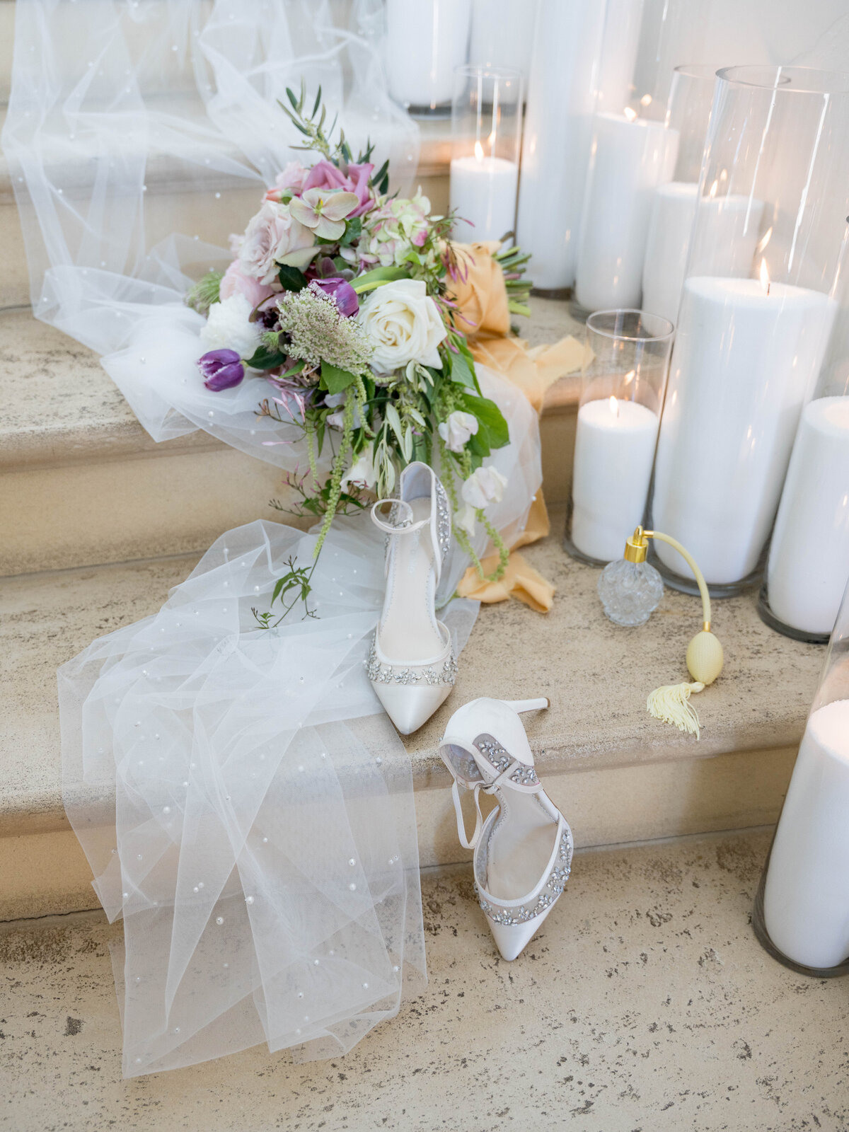 Mara Vista wedding bouquet and decor set up by Leana Myra Photography 
