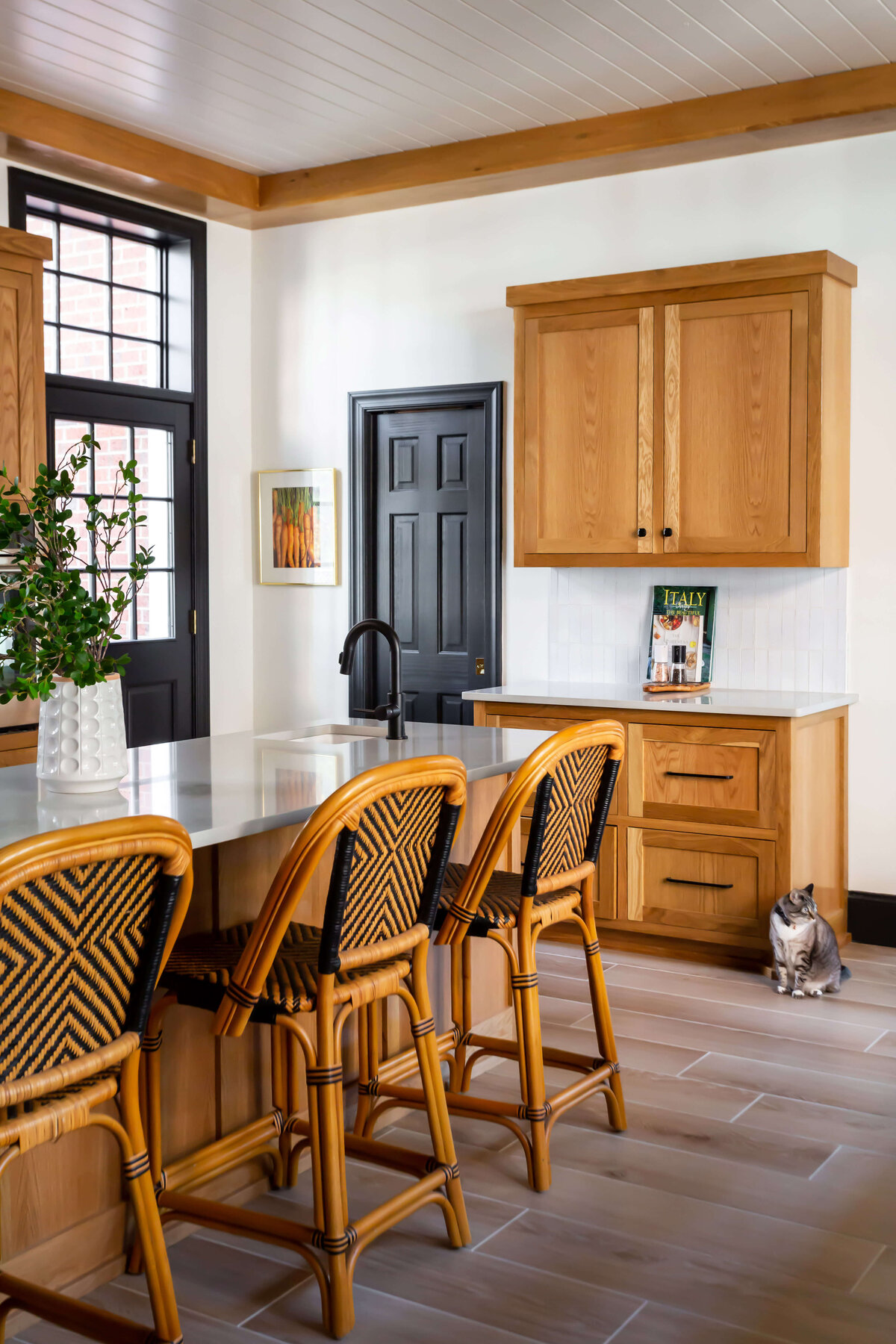 sweet southern home brighton place wooden kitchen black doors
