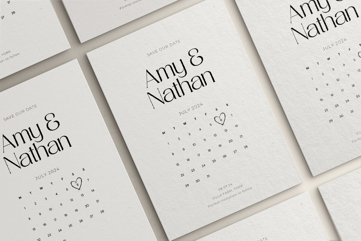 Elegant wedding invitation suite mood board