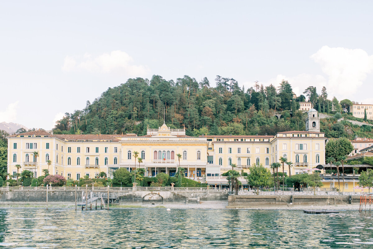 Villa Serbelloni i Como sett från sjön