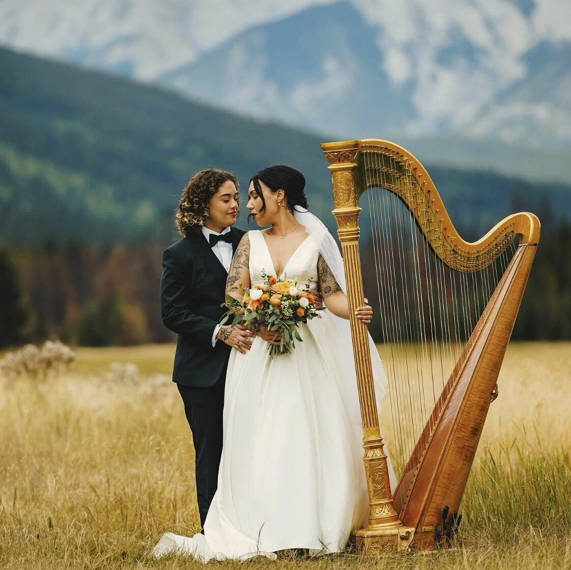 Harp Angel - Harpist, classical wedding musician based in Calgary, BC. Featured on the Brontë Bride Vendor Guide.