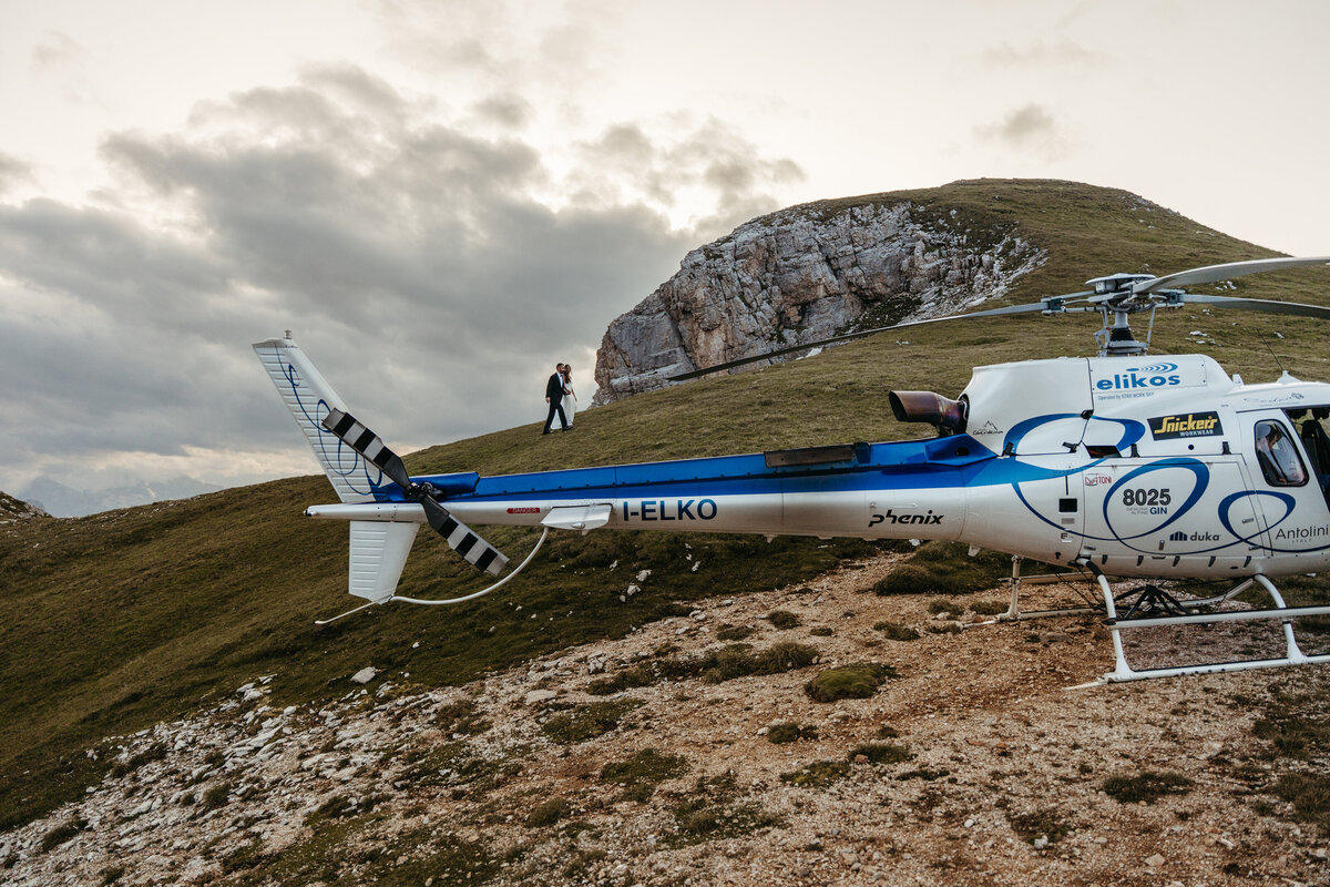Marmarole helicopter Elopement Dolomites -92