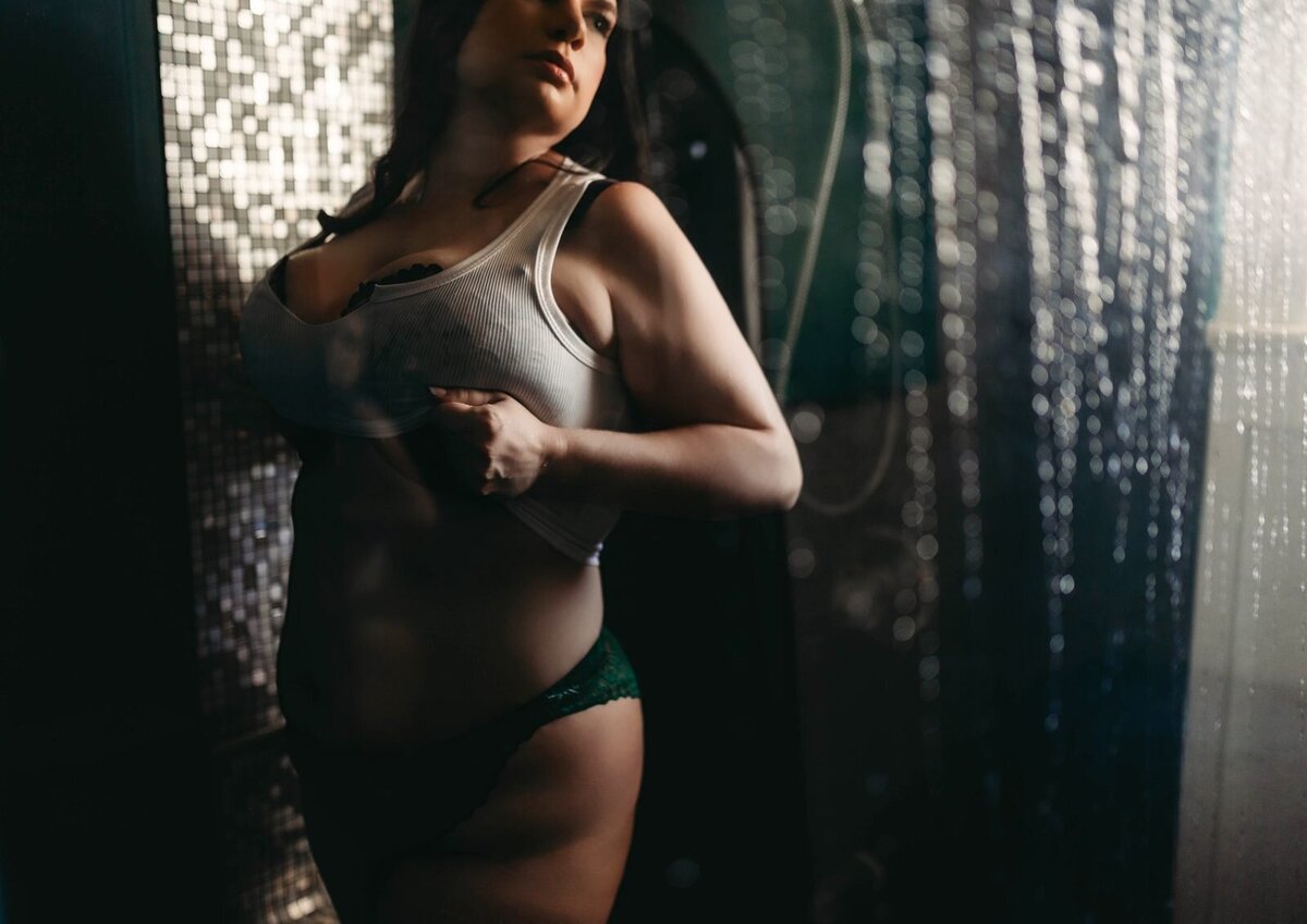 Disco room boudoir set at Ivory and Lace Studios