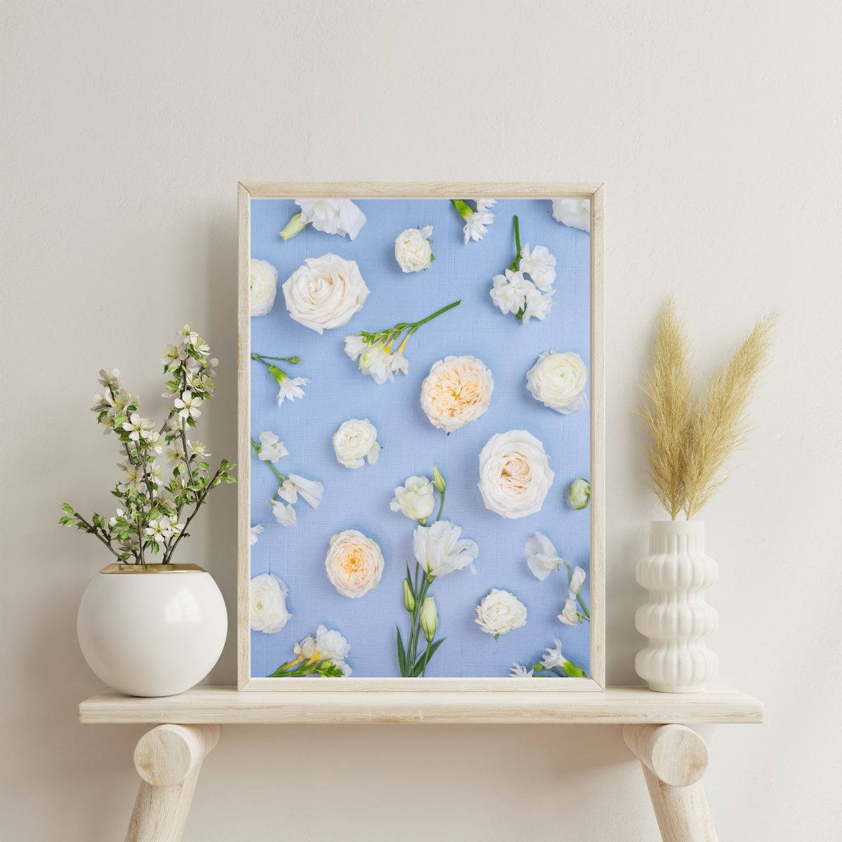 Beige Minimalist 3D Wall Frame Mockup Instagram Post