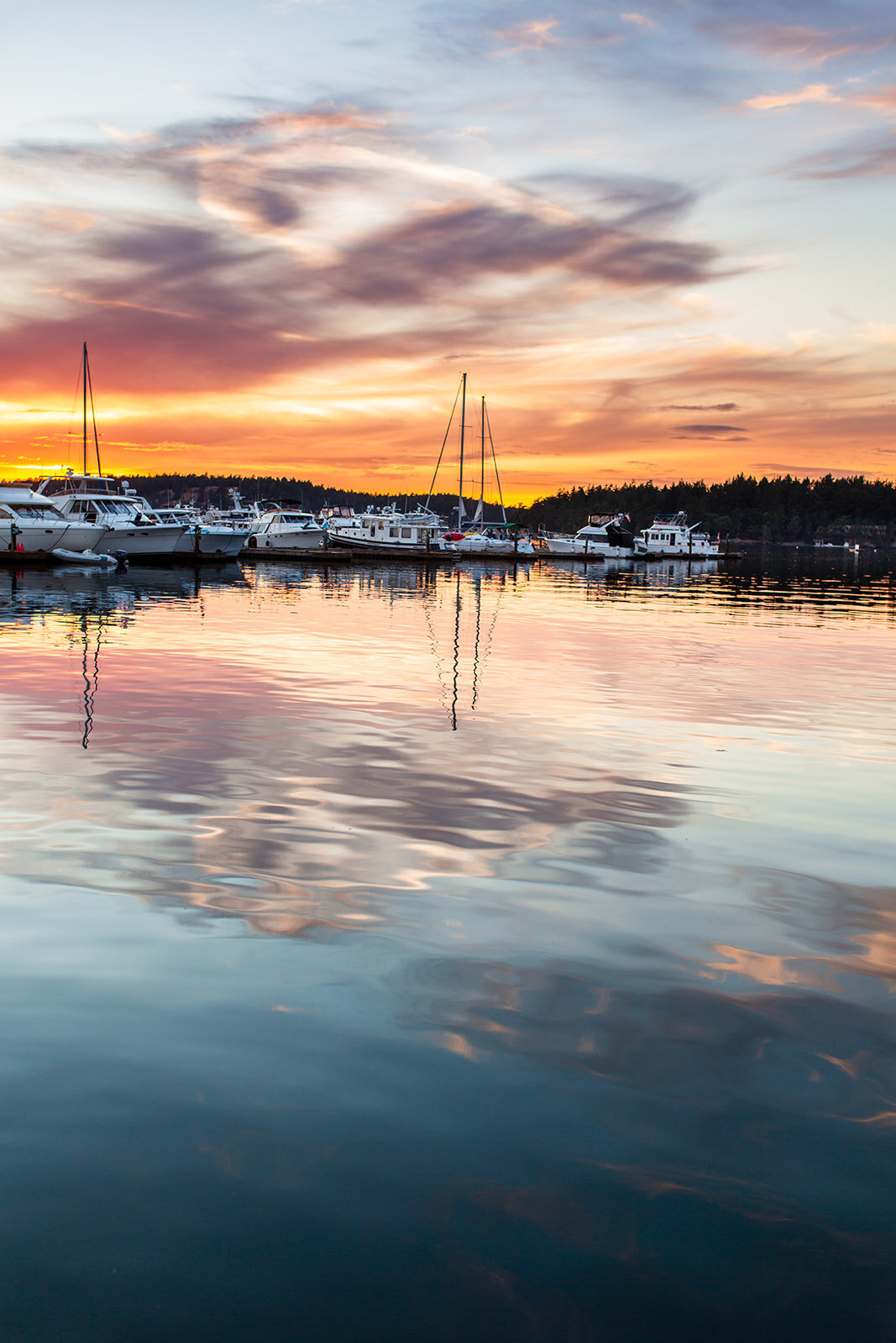Sunset photo at Roche Harbor Resort Wedding