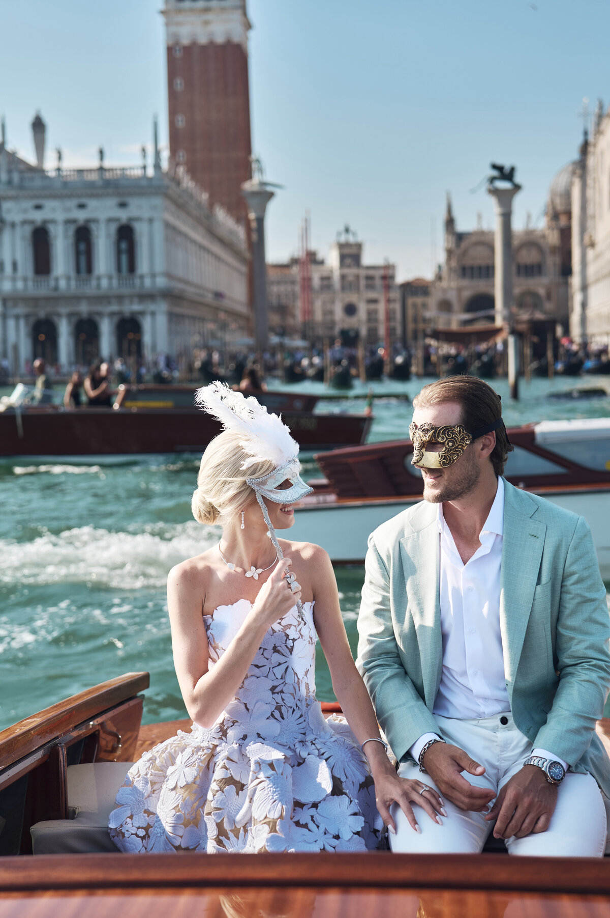 Ryan Pulock adn wife Danielle before their wedding in Venice