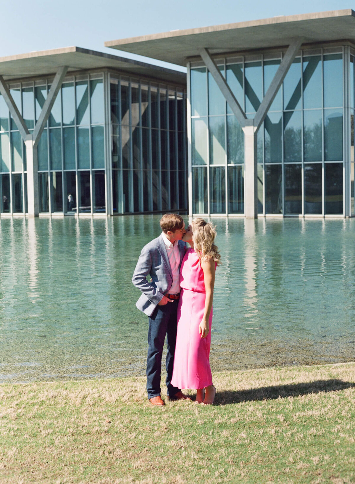 A wedding engagement session photo taken in Fort Worth Texas