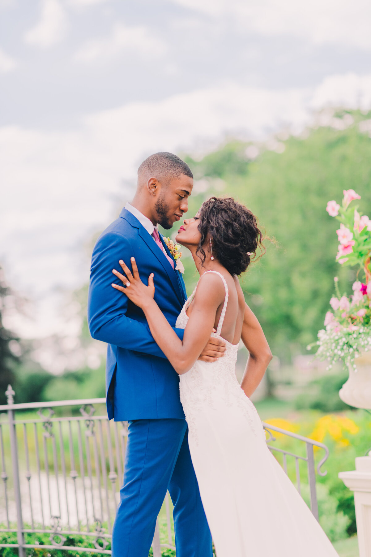 Colorful Floral Garden Wedding NC -19