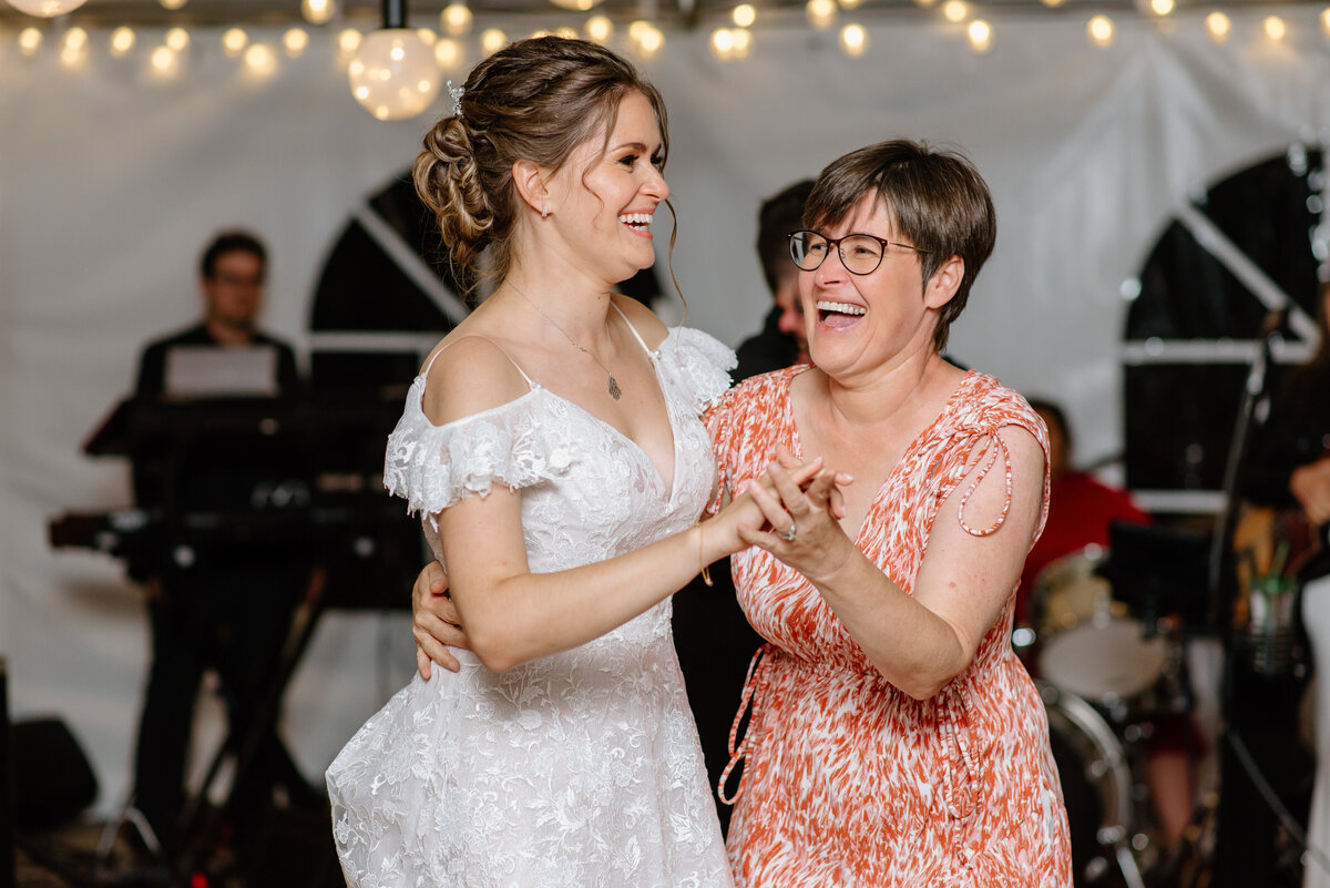 brantford ontario wedding bride dances with mother