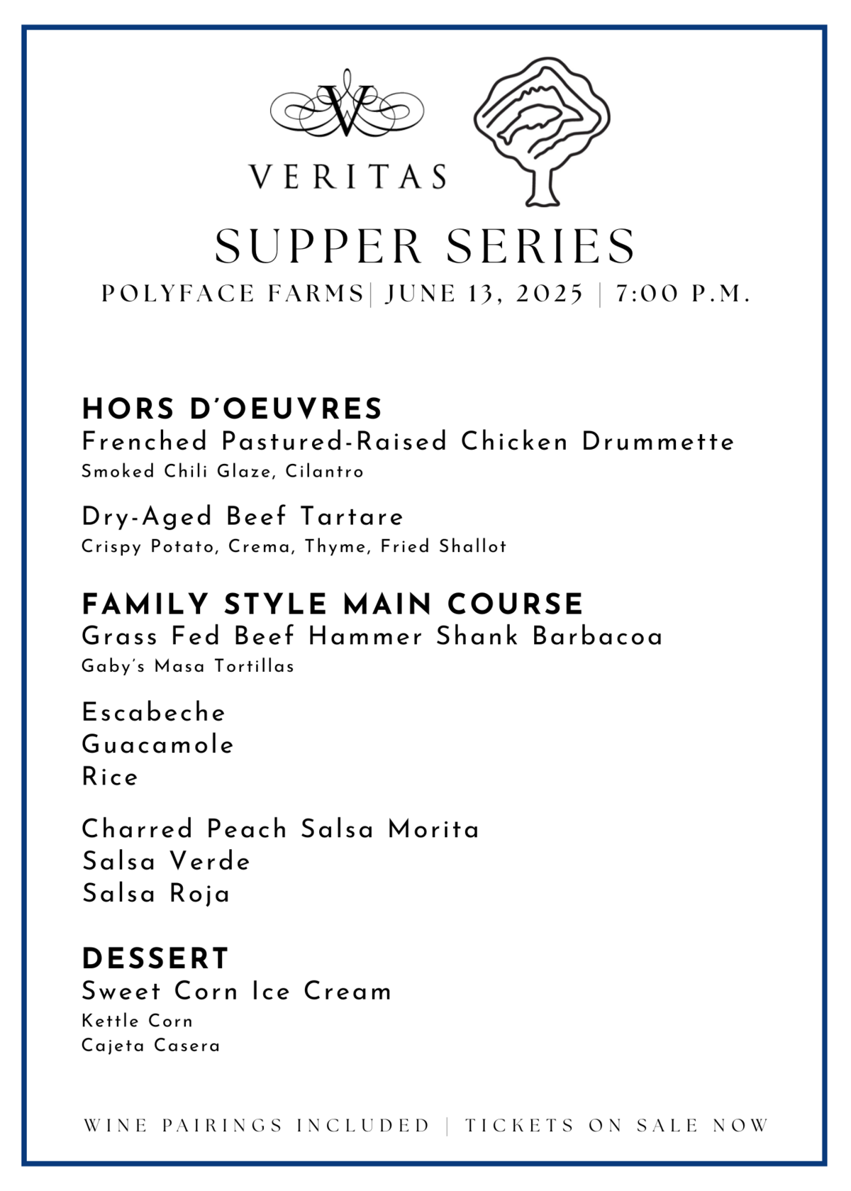 June 2025 Supper Series Menu