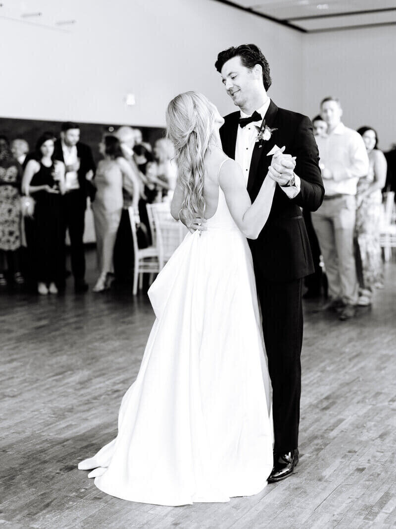 Bride and groom dancing at wedding planned by wedding planners chicago il