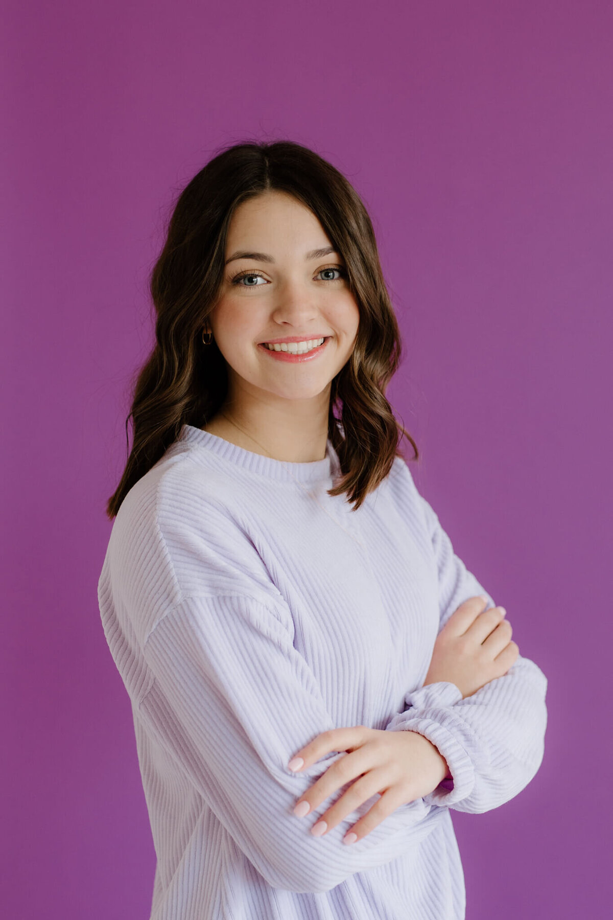 headshot portrait of 2023 female graduate for college and sorority applications