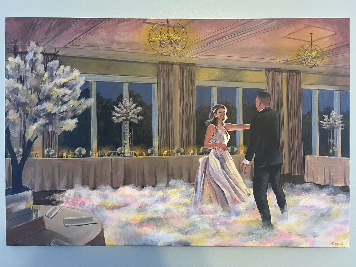 Marice and Harry Live Wedding Painting