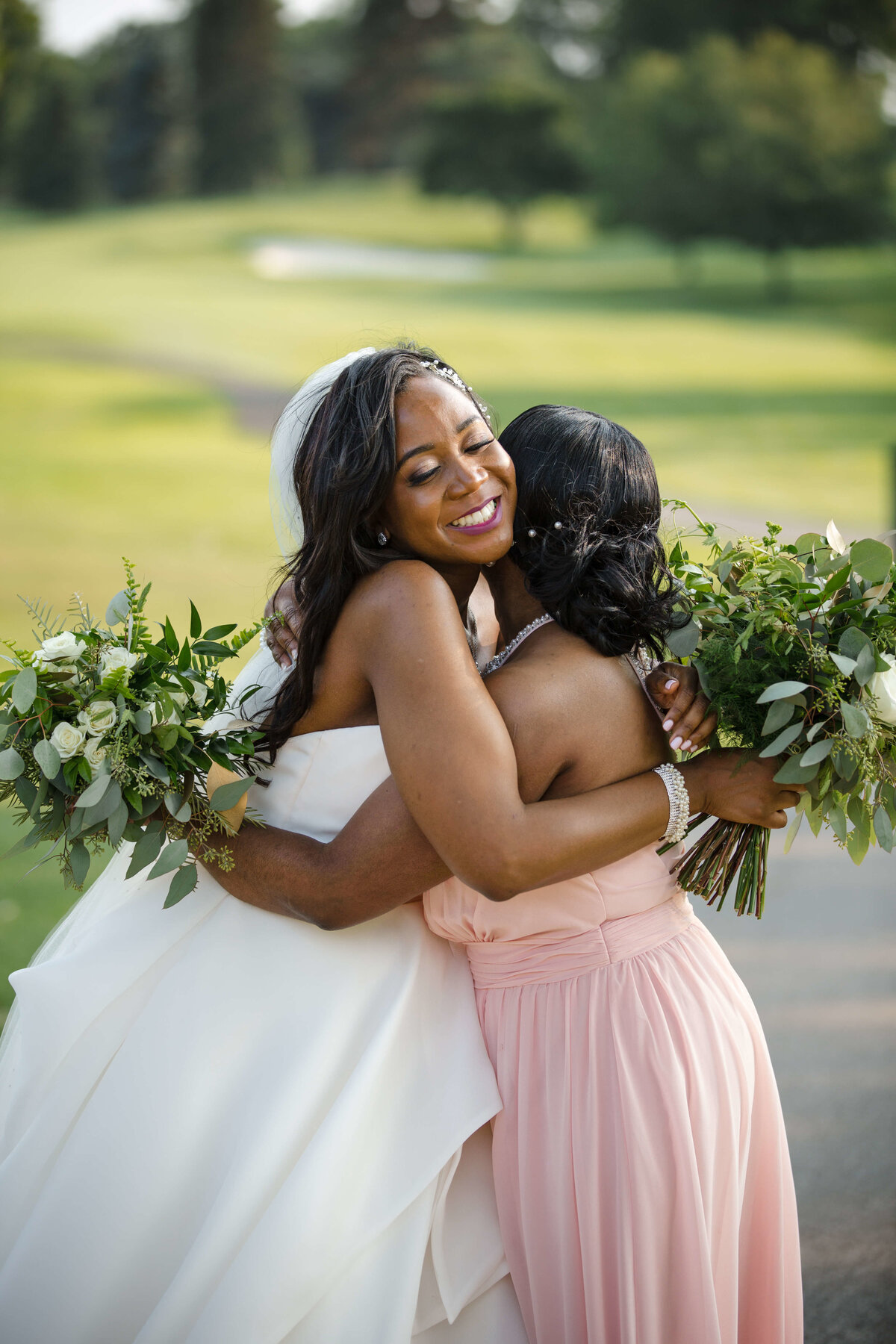 black bride and bridesmaid