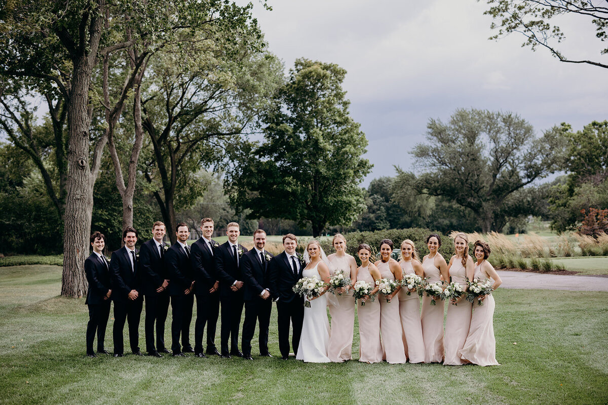 wedding party at Skokie Counry Club