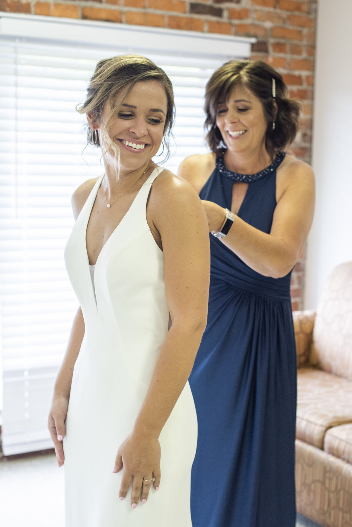 Bride getting ready