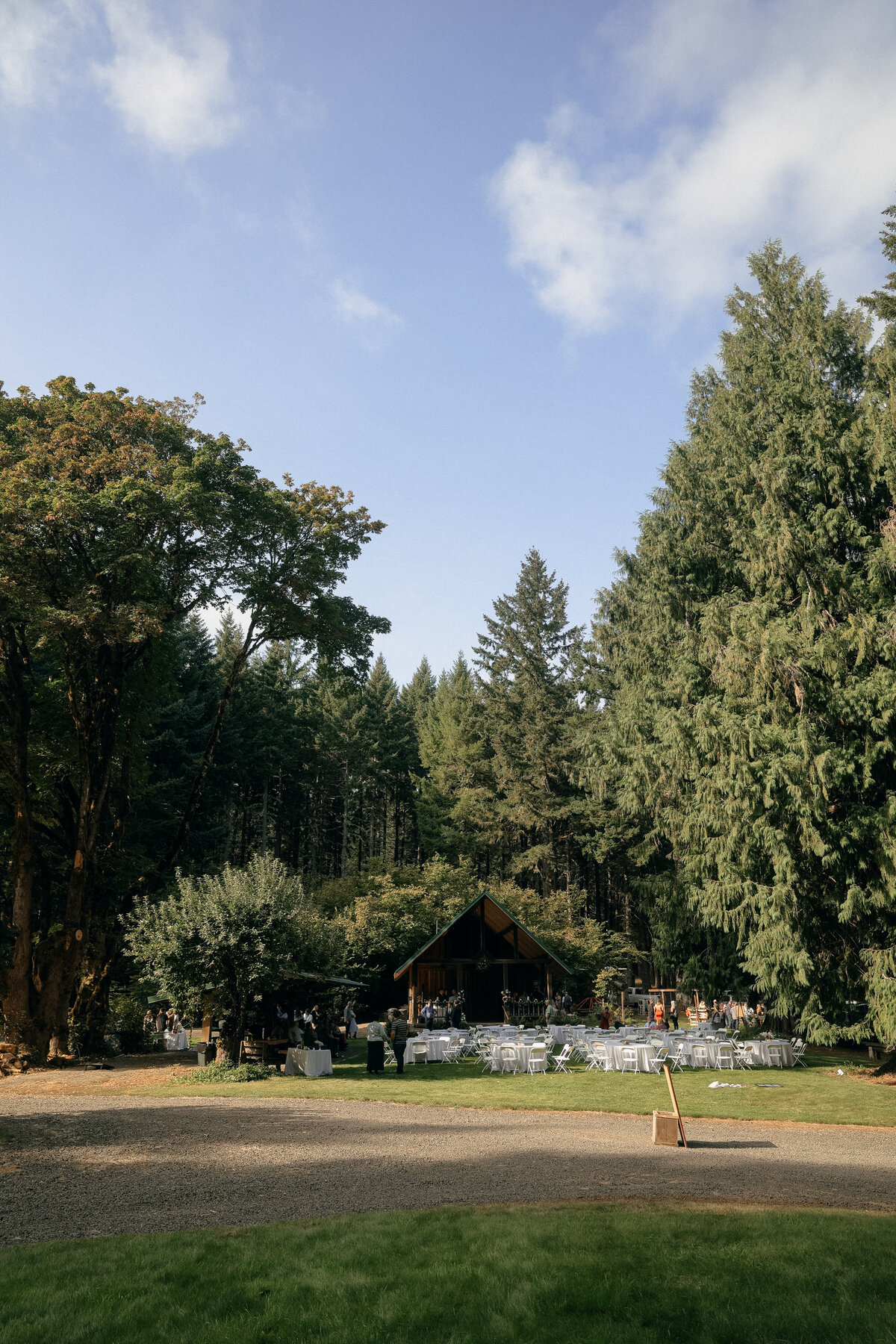 Forest Wedding Ceremony Setup in Oregon Woods | Outdoor Wedding Photographer PNW