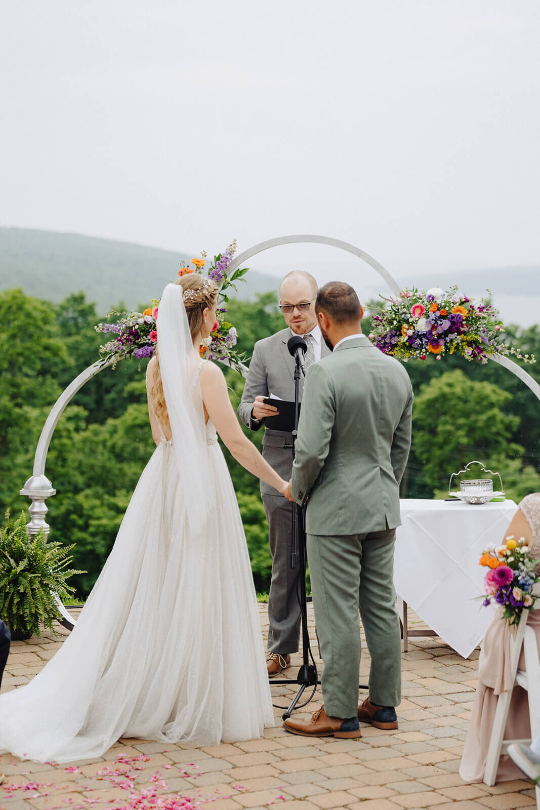wedding ceremony at The Mansion at Keuka Lake, NY