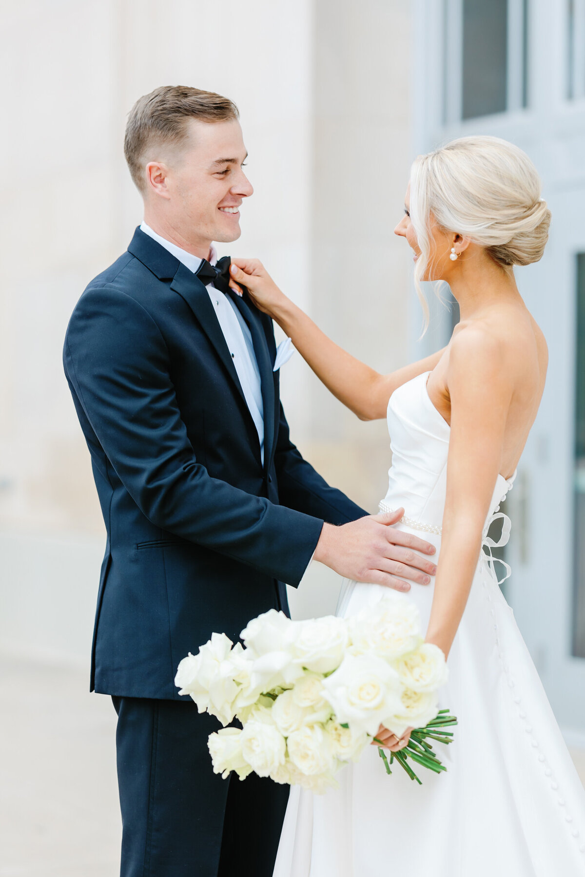 Black and White Wedding at Civic Center_ OKC-5