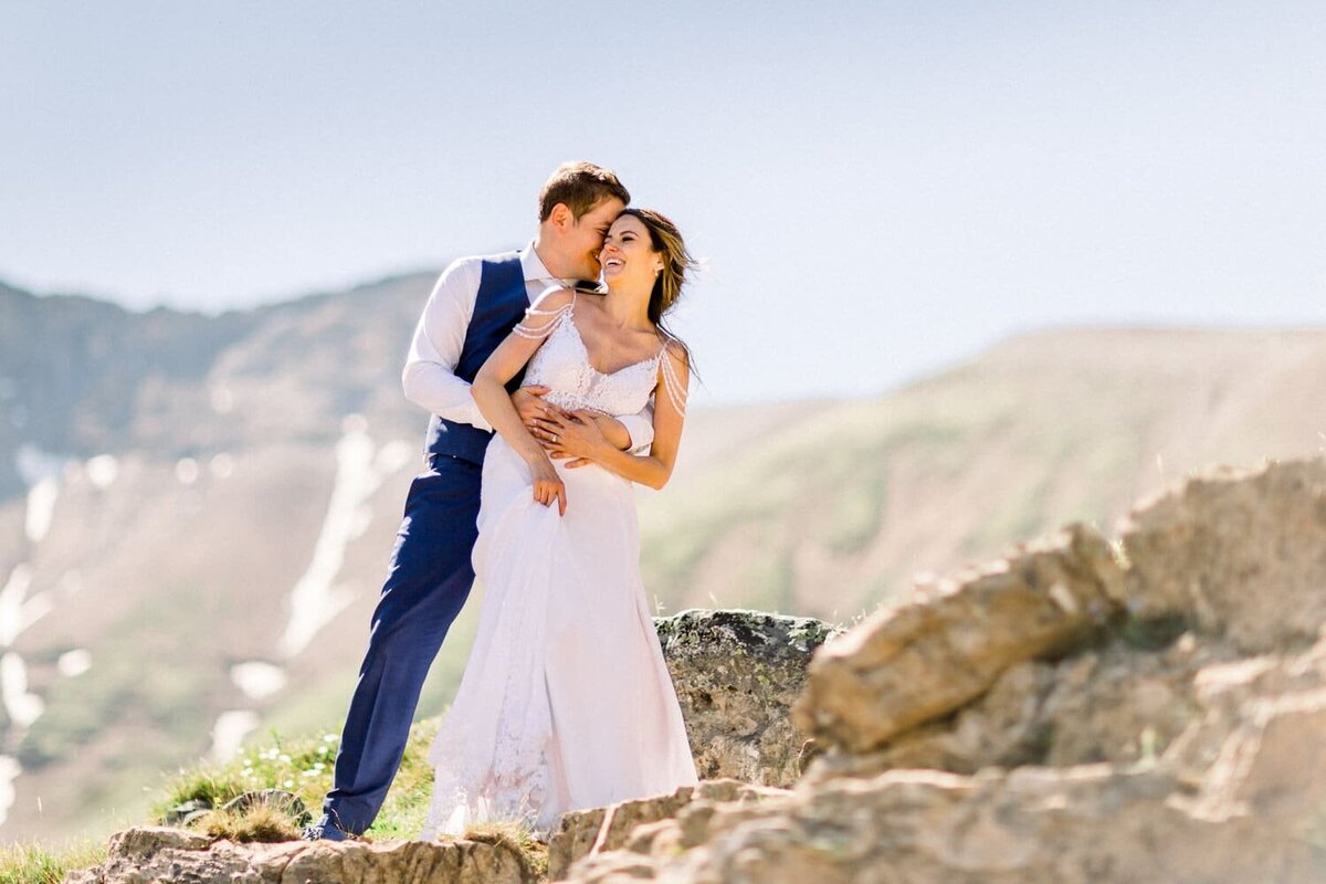 Mount-Charles-Stewart-with-a-bride-and-groom-laughing-after-their-private-elopement